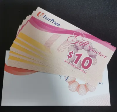 NTUC Fairprice Physical Voucher Denomination in SGD10