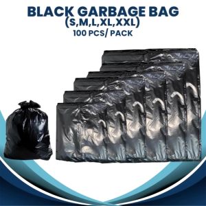 Black Garbage Bag || MAKAPAL || Small Medium Large XL XXL || set of 100 pcs