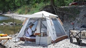 KEITH KS-ZP025 Tenda Camping Otomatis Outdoor 3-4 Orang 210D Oxford