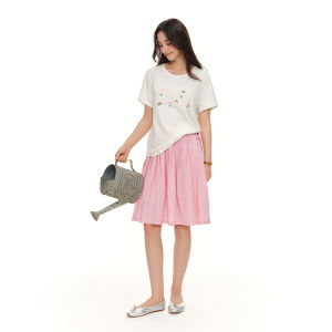 DUSHU | Floral Lettering T-Shirt