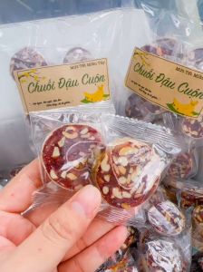 Túi 1Kg - Kẹo chuối đậu cuộn bánh tráng - đồ ăn vặt