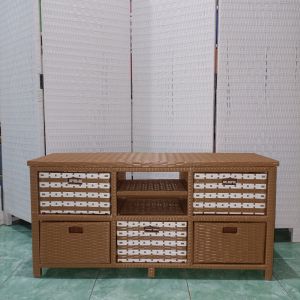 Lemari Tv Rotan Sintetis 5 Laci