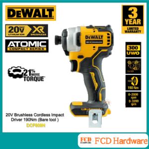 DEWALT Atomic DCF809N 20V Brushless Cordless Impact Driver 190Nm (Bare tool )