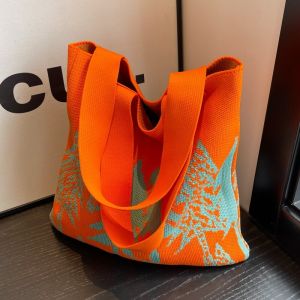 Túi Xách Đeo Vai Dệt Kim Dung Tích Lớn Mùa Hè Cho Nữ Túi Xách Tay Thường Ngày Túi Tote Đeo Một Vai Đa Năng Đi Làm Túi Xách Bằng Vải Mềm