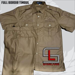 Kemeja Pemda PNS Pdh kemeja kerja bordir custom bordir timbul