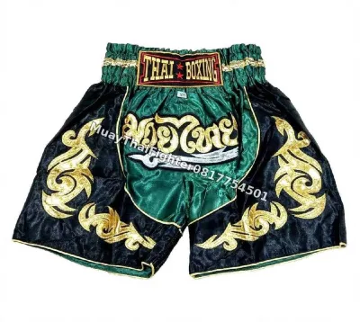 กางเกงมวยไทยสำหรับเด็ก ลายไทย มี 10 สี Thai Boxing Shorts Kids