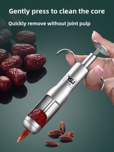 Home Use 304 Stainless Steel Date Pit Remover Press Type Date Heart Extractor Kitchen Tool for Cooking And Baking