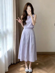 SENWA | Đầm Túi Tay Mùa Hè Màu Tím Phong Cách Hàn Quốc