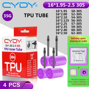 CYDY TPU Bike Inner Tube Camera 16 ”305 16x1.95 2.0 2.125 2.25 2.35 2.4 2.5 Inch Valve 45mm BMX Bicycle Tire Pneu Cycling Tyre
