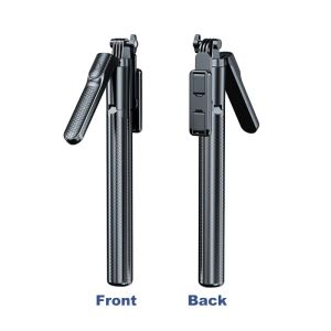 Aitemay 1.7m Selfie Stick Tripod Bluetooth Remote 360 Rotation 1/4 Interface Stainless Steel Universal Phone Holder