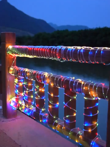 Solar Colored Light Flashlight Series Light LED Flexible Tube Light Discoloration Waterproof Outdoor Garden Decorative Light