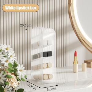 [SG Stock]360° Rotary Makeup Brush Storage Box With Cover Dust Proof Large Capacity Eyebrow Shadow Lipstick Makeup Brush