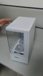 EXPOSE Gaming PC Case Sea View Room Tempered Glass Gaming Computer Casing Mini ATX For PC Computer Build-in 3 RGB Fans