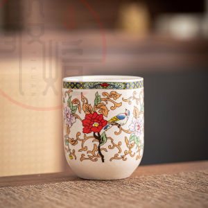 ย้อนยุคกงฟู่ชุดชาขนาดใหญ่ความจุ 150 มลถ้วยชาเซรามิคสไตล์จีนถ้วยเดียวสำหรับชิมชาสูงอุณหภูมิยิง