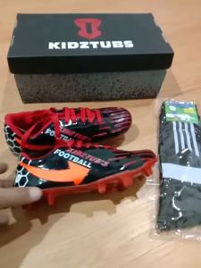 KIDZTUBS Sepatu Bola Anak Paket Komplit Sepatu Bola Tas Skin Deker Kaos Kaki Usia 6-10 Tahun Size 28 29 30 31 32 33 34 35 36 37 KDZ1709010625