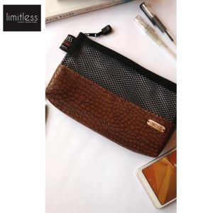 Limitless - Pouch CROCO / Dompet Serbaguna Penyimpanan Handphone Kabel / Big Pencil Case