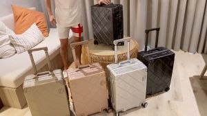 Vali hành lý khung nhôm cao cấp Sea Choice 2023 chất liệu PC cứng bền Cabin Size 20 (Có thể để sạc dự phòng) có 2 khóa TSA Bánh xe quay 360°