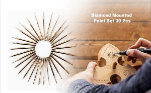 MATA MESIN BOR INTAN MINI TUNER DIE DREMEL & GRAFIR PELUBANG UKIR KAYU KACA PLASTIK AKRILIK ACRILIC PVC BATU INTAN KECIL MINI DRILL TUNER DIAMOND MOUNTED POINTER DIE SET 30PCS 3MM