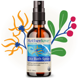 Motherlove Organic Sitz Bath Spray for Post Birth Perineal Care EXP Feb 2028