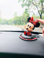 Car Decoration Mickey Mouse Shaking Head Doll Internet Celebrity Bouncing Spring Doll Car Accessories Cute Mini. 