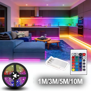 WELPUR | RGB 2835 Light Strip 1M/3M/5M/10M Battery Box LED Rope Light With 24Keys remote control For Living Room Bedroom Home Decoration