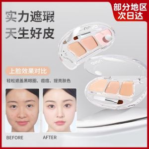 Three Color Concealer Cream Spotless Skin Brightening Natural 3D Makeup Foundation Eyebag Dark Circle under Eye Treatment