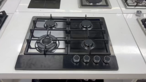 4 Burners Built-In Gas Cooktop Drop-In Gas Stove with Anti-Melt Solid Metal Control Knobs Stainless Steel Easy Clean Surface Gas Hob for Home & Commercial Kitchen