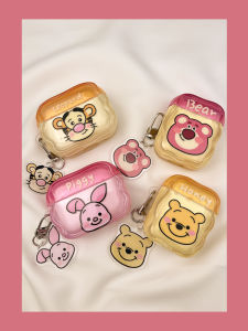 Fun Cartoon Winnie the Pooh Strawberry Bear AirPods4 Protective Case Wireless Bluetooth Apple pro Earphone Cover Second Generation