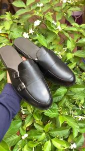 Giầy Sục Nam Da Đen Nhám Đính Khuy Cài Thời Trang Công Sở ĐẹpPhong CáchLịch Sự