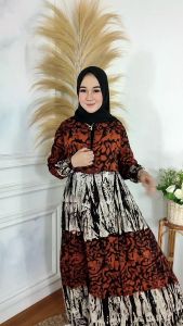 Gamis Rayon Twill Motif Malaman Paling Baru