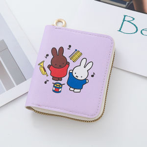 Miffy | 2026 New Arrival Cross Border Hot Sale Miffy Rabbit Mini Cute Cartoon PU Leather Kids Bunny Coin Purse Card Holder Wallet