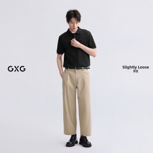 GXG | Custom Micro Silhouette Embroidered Loose Textured Leisure Polo Shirt