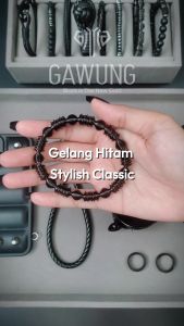 Gelang Pria Wire Stainless Steel Hitam Aksesoris Fashion Stylish Classic - GGWIRE