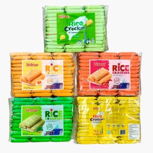 Vetrue Rice Crackers - [ Vegetable / Hot&Spicy Crayfish / Cheese / Egg Yolk / Salted Egg Yolk ]  300g