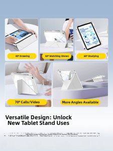 MENGMU | Multi-Angle Support With Pen Slot Anti-Bend Clear Acrylic Pad Case