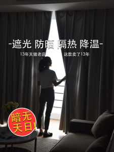 Full Light Blocking Heat Insulation Sun Protection Curtains Modern Simple Style Bedroom Balcony Rent House No Punching New 2025