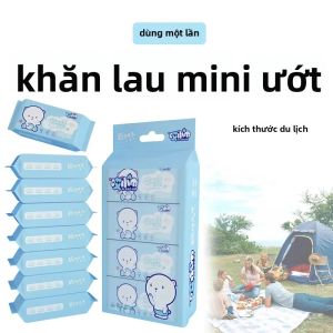 64 Chiếc Khăn Lau Ướt Siêu Mini Dùng Một Lần Khăn Lau Tay Và Miệng Di Động Khăn Lau Bông Cho Gia Đình Và Đồ Dùng Học Tập