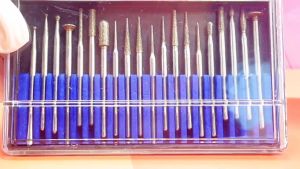 20pcs/box 2.35mm Dental Sintered Diamond Point Polisher Shank Rotary Bur Set