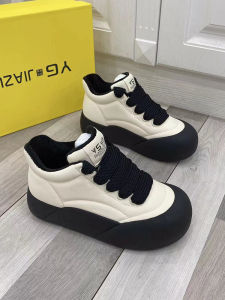 Giày Thường Ngày Đế Dày Thời Trang Mùa Đông 2025 Giày Thể Thao Lót Lông Cừu Phong Cách Đại Học Giày Da Thật Giày Đế Dày