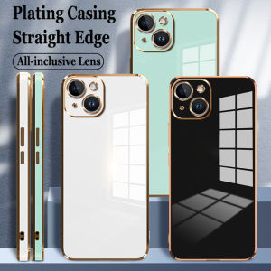 Plating Casing For OPPO Reno 8T 5G 4G 7Z 8Z 6Z 6 7 8 5 4 Pro 7 8 4G 7Z 8Z 6Z 2F Phone Case Electroplate Straight Edge Soft Silicone Cover All-inclusive Lens Protection Luxury Shockproof Back Case