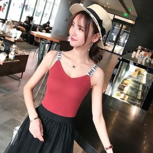 เสื้อกั๊กถักนิตติ้งหนาสำหรับผู้หญิงในฤดูหนาว เสื้อชั้นในแฟชั่นอบอุ่น ผ้าฝ้ายผสมขนสัตว์ ทรงเข้ารูป แขนสั้น เสื้อชั้นในแฟชั่น