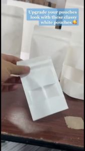 [50 PCS] White Stand Up Pouch with Zip Lock Pouch Resealable Bag