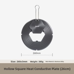 KIMS COOK | Removable Square Heat Conduction Plate Anti-Burn Black Pot Kitchen Gas Stove Heat Insulation Plate