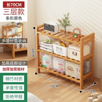 Kệ Sách Tre Đa Tầng Dễ Lắp Ráp Phù Hợp Tường Hẹp