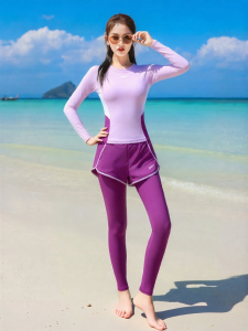XTEP | Slim Fit Conservative Long Sleeve Swimwear