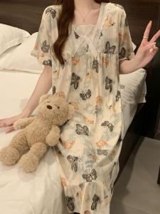 JIFANPAUL | Áo Đêm Mùa Hè Dáng Rộng Phong Cách Công Chúa Ngọt Ngào