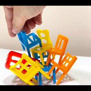 【42Pcs】Chair Stacking Toy Fun Balance Stacking Building Blocks Board Game For Kids/Adults/Friends Party Game Gift for Boy girls birthday Gift Heybabe