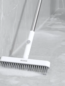 Ecoco Floor Brush Scrub Tile Scrubber Brush with Long Handle Rotatable Stiff Broom for Bath Kitchen