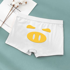 Pure Cotton Mens Underwear Dynamic Superhero Cute Cartoon Crayon Shinchan Boxer Shorts Quirky Pig Hero Printed mid Waist Briefs