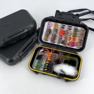 64pcs 92pc 120pcs Wet Dry Nymph Fishing Fly Kit Woolly Buggers Streamers Emerger Worms Bass Trout Grayling Panfish Fishing Lures